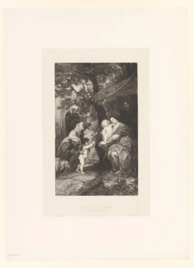Heilige Familie onder een appelboom