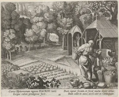 Heilige Fiacrius als kluizenaar