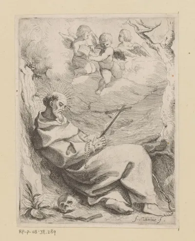 Heilige Franciscus van Assisi met crucifix