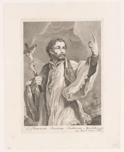 Heilige Franciscus Xaverius met crucifix