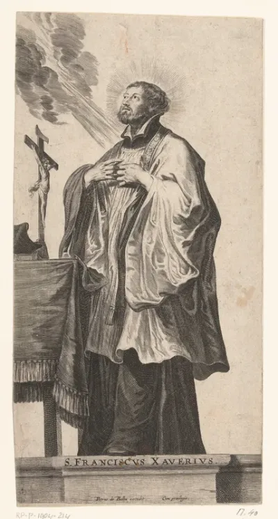 Heilige Franciscus Xaverius met crucifix