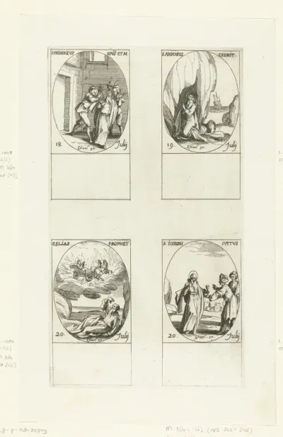 Heilige Fredericus I van Utrecht, Heilige Arsenius de Grote, Heilige Elia, Heilige Jozef Barsabas (18-20 juli)