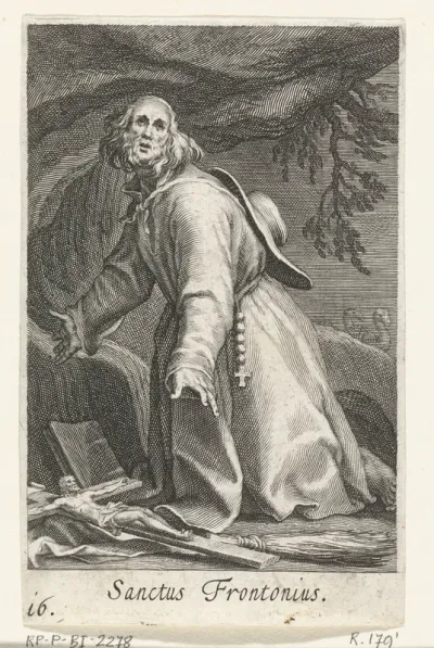 Heilige Frontonius van Egypte als kluizenaar