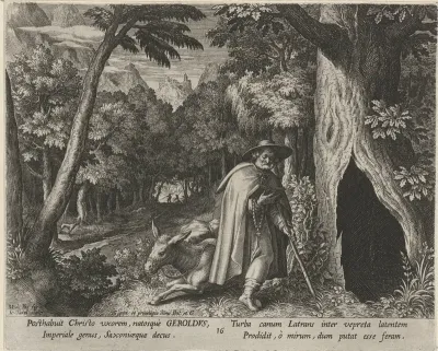 Heilige Geraldus van Mitternach als kluizenaar