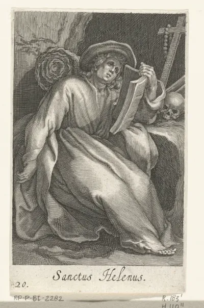 Heilige Helenus als kluizenaar