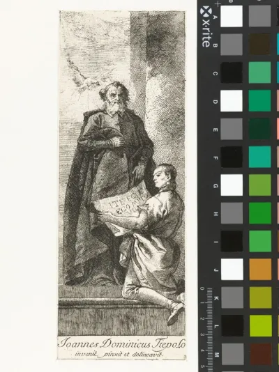 Heilige Hieronymus Aemilianus met knielende jongen