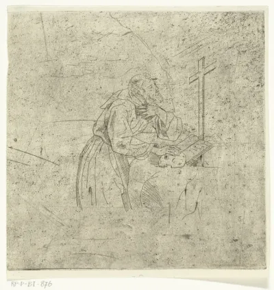 Heilige Hieronymus als boeteling