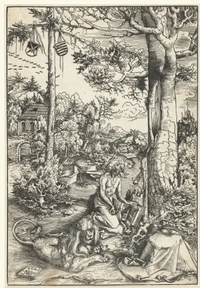 Heilige Hieronymus als boeteling