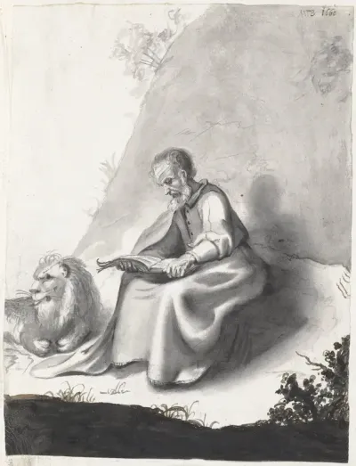 Heilige Hiëronymus in de wildernis