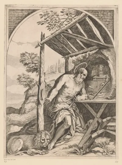 Heilige Hieronymus in de wildernis