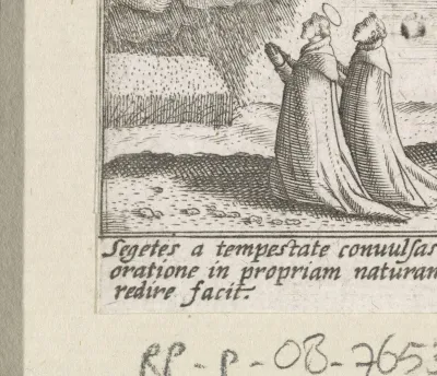 Heilige Hyacinthus van Polen beëindigt een storm