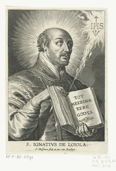 Heilige Ignatius van Loyola met Christus-monogram