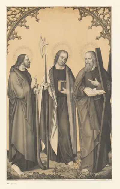 Heilige Jacobus de jongere, Mattheus en Andreas