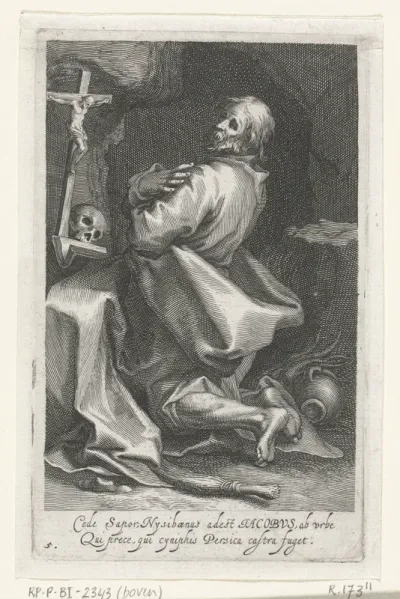 Heilige Jacobus van Nisibis als kluizenaar
