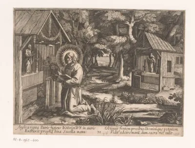 Heilige Jodocus van Ponthieu als kluizenaar