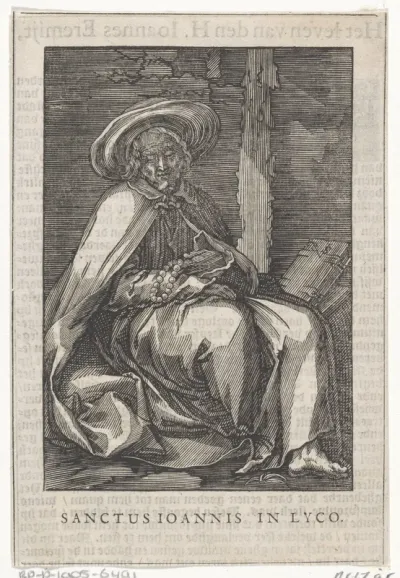 Heilige Johannes van Lycopolis als kluizenaar