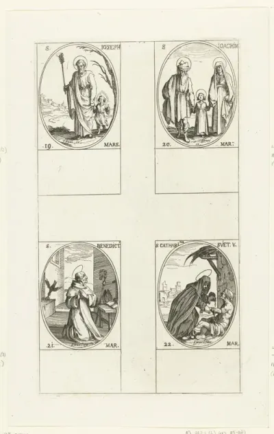 Heilige Jozef, Heilige Joachim, Heilige Benedictus van Nursia, Heilige Catharina van Zweden (19-22 maart)