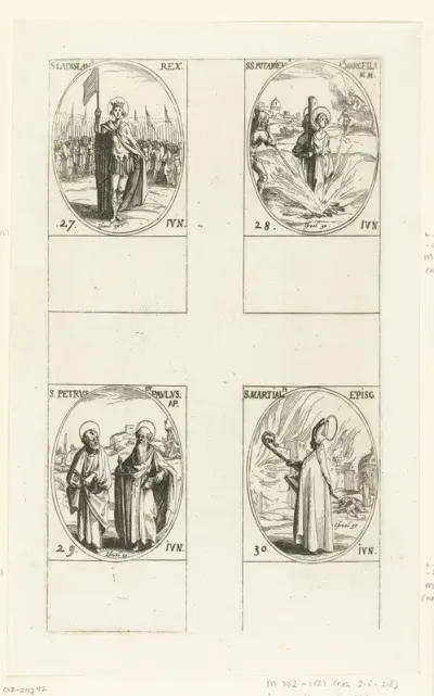 Heilige Ladislaus I van Hongarije, Heilige Potamioena de Oudere en Heilige Marcella, Heilige Petrus en Heilige Paulus, Heilige Martialis van Limoges (27-30 juni)