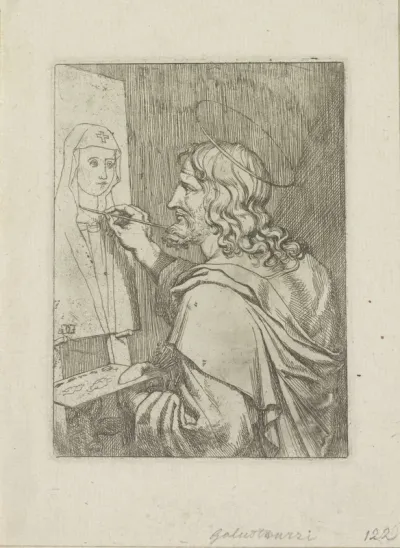 Heilige Lucas voor een schildersdoek