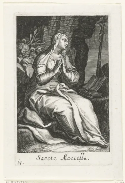 Heilige Marcella van Rome als kluizenares