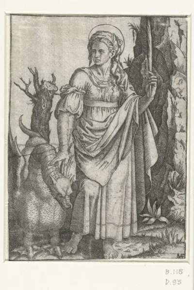 Heilige Margareta van Antiochië met draak