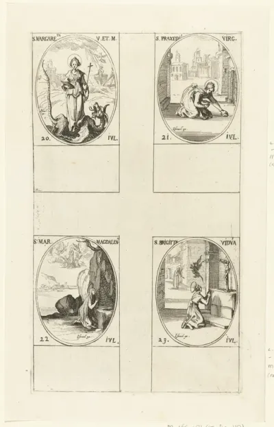 Heilige Margaretha van Antiochië, Heilige Praxedes van Rome, Heilige Maria Magdalena, Heilige Birgitta van Zweden (20-23 juli)