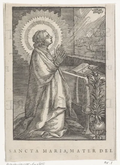 Heilige Maria als kluizenares