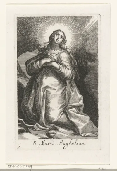 Heilige Maria Magdalena als kluizenares