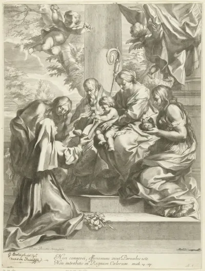 Heilige Martina aan de voeten van Maria