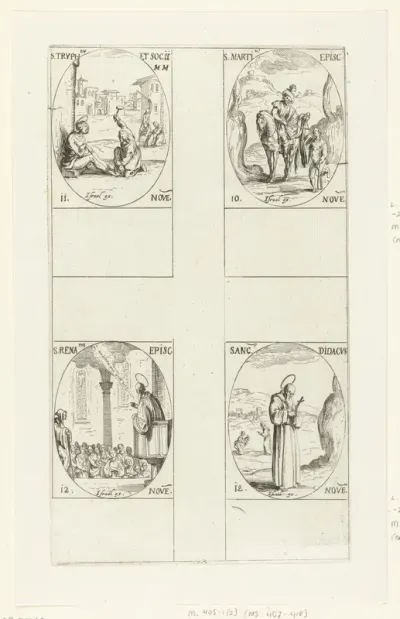 Heilige Martinus van Tours, Heilige Tryphon van Cattaro en gezellen, Heilige Renatus van Angers, Heilige Didacus van Alcalá (10-12 november)