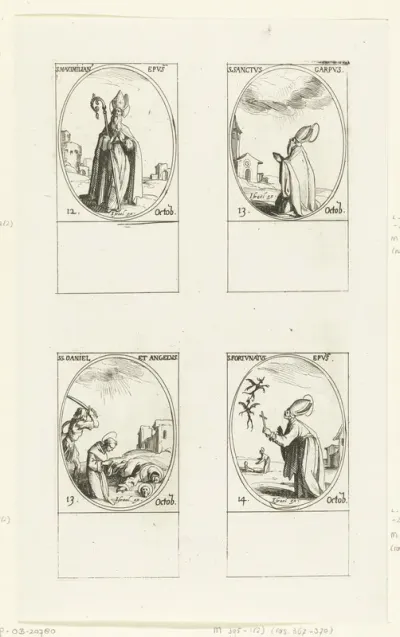 Heilige Maximilianus van Pongau, Heilige Garpus, Heilige Daniël en Heilige Angelus, Heilige Fortunatus van Todi (12-14 oktober)