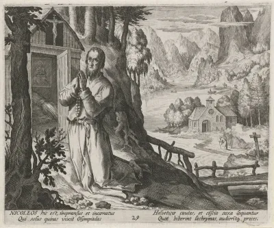 Heilige Nicolaas van Flüe als kluizenaar