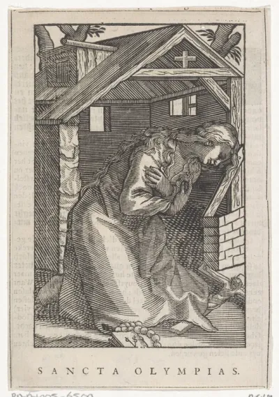 Heilige Olympias van Constantinopel als kluizenares