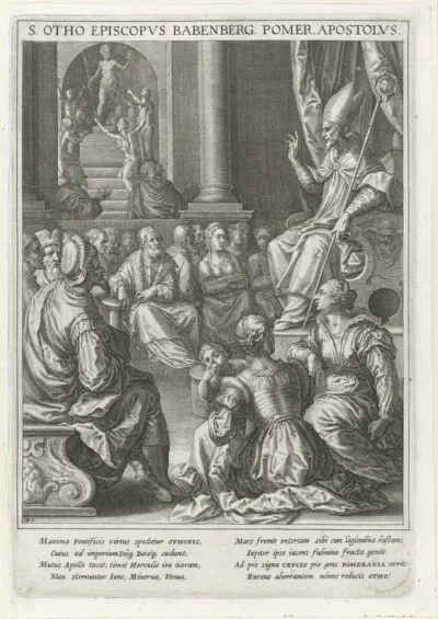 Heilige Otto van Bamberg kerstent de heidenen van Pommeren