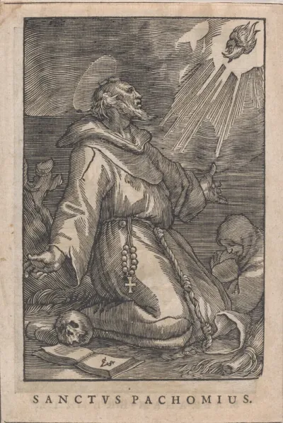Heilige Pachomius de Oudere als kluizenaar