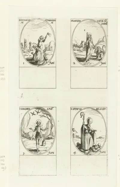 Heilige Pamphilus en Heilige Porphyrius van Caesarea, Heilige Blandina en gezellen, Heilige Erasmus van Formia, Heilige Optatus Afer van Mileve (1-4 juni)