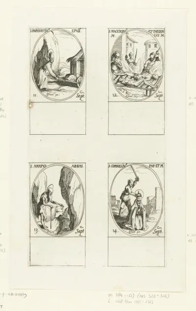 Heilige Paphnutius de Grote van Egypte, Heilige Macedonius en Heilige Theodulus, Heilige Amatus van Sion, Heilige Cornelius (11-14 september)