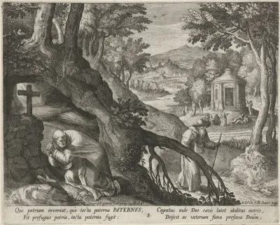Heilige Paternus als kluizenaar