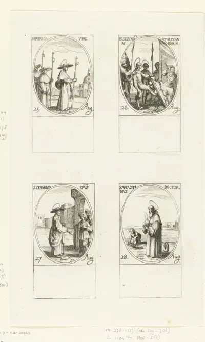 Heilige Patricia van Napels, Heilige Secundus en Heilige Alexander van Bergamo, Heilige Caesarius van Arles, Heilige Augustinus van Hippo (25-28 augustus)