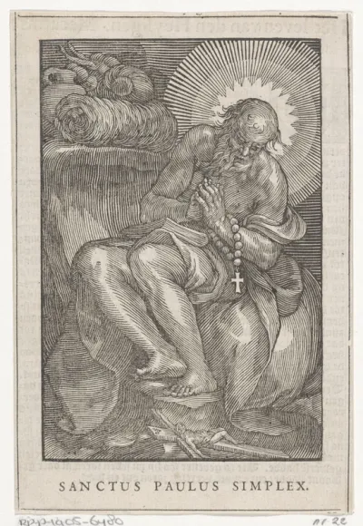 Heilige Paulus van Egypte als kluizenaar