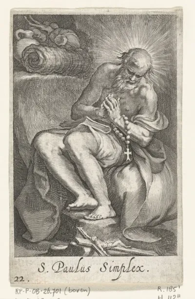 Heilige Paulus van Egypte als kluizenaar