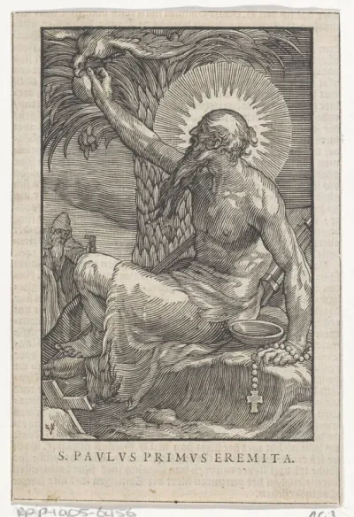 Heilige Paulus van Thebe als kluizenaar