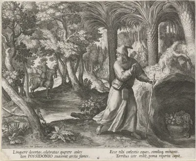Heilige Possidius als kluizenaar