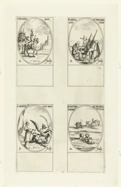 Heilige Procopius van Caesarea, Heilige Aquila en Heilige Priscilla van Rome, Heilige Anatolia, Heilige Rufina en Heilige Secunda van Rome (8-10 juli)