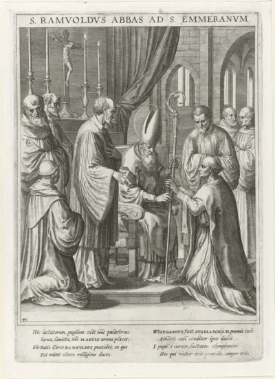 Heilige Ramwold wordt tot abt van Sankt Emmeram benoemd