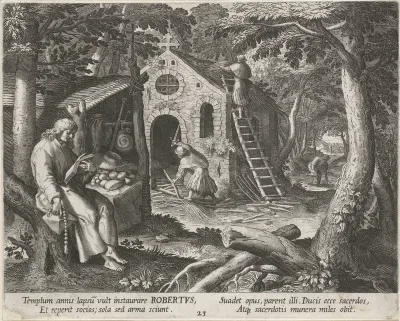 Heilige Robertus als kluizenaar
