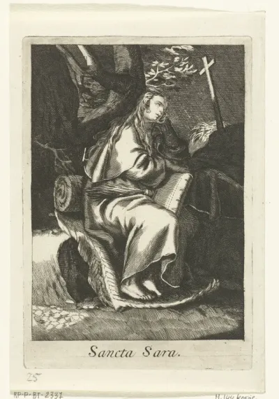 Heilige Sara van Libië als kluizenares
