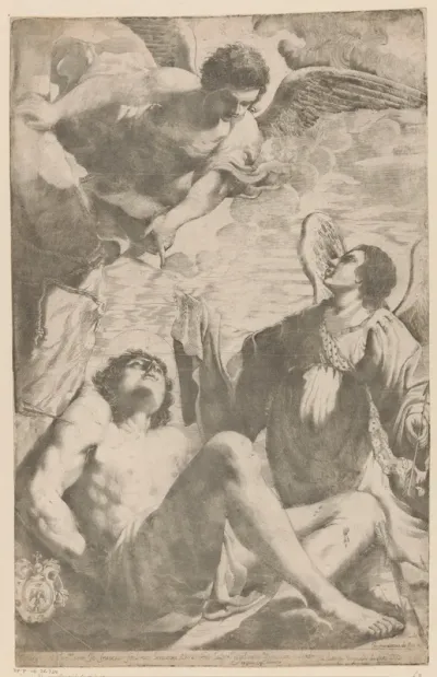Heilige Sebastiaan en twee engelen