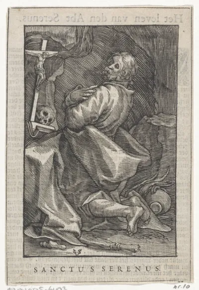 Heilige Serenus als kluizenaar