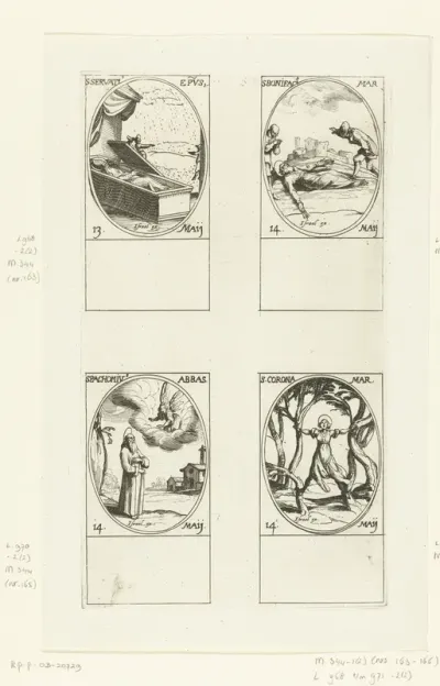 Heilige Servatius van Maastricht, Heilige Bonifatius van Tarsus, Heilige Pachomius de Oudere, Heilige Corona van Egypte (13-14 mei)